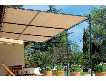 Toile pour pergola PVC 680 g/m² - 5 x 6 m - Bache PVC Grise - Etancheite  toit terrasse - bache imperméable - pergola opaque - Cdiscount Jardin